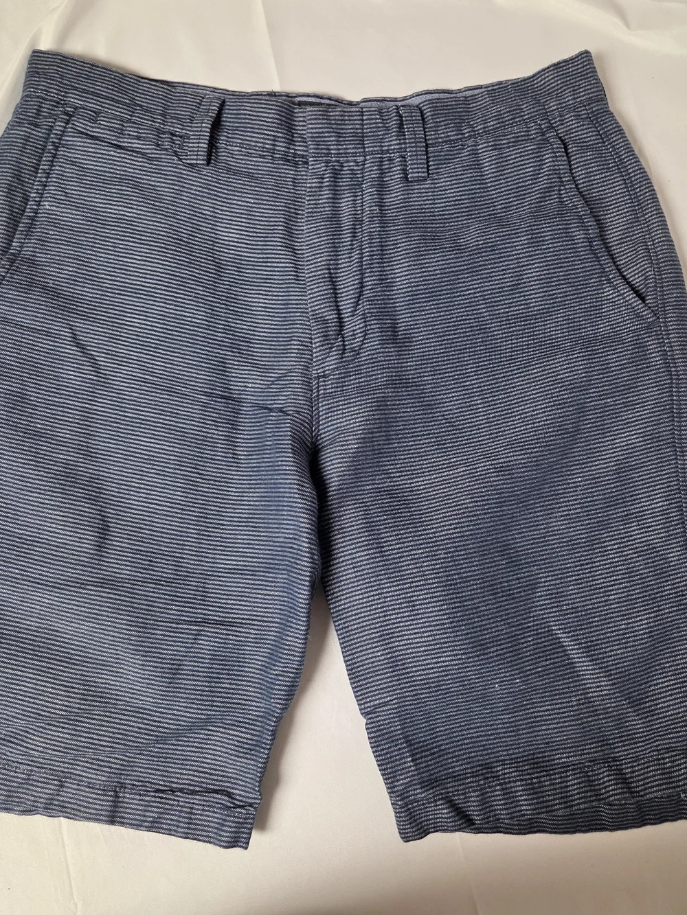 J. Crew Men's Navy‎ 31 Striped Flat Front Shorts